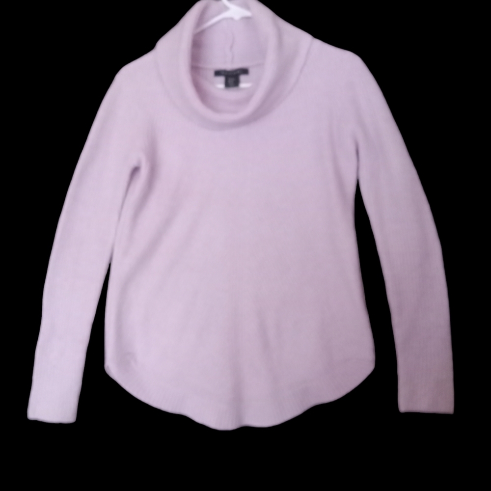 Tahari lavender ribbed cozy soft Cowl Neck Sweater XS